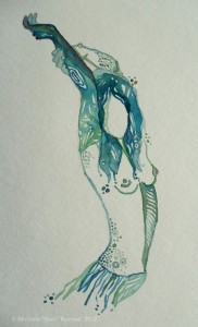 Mermaid in watercolor