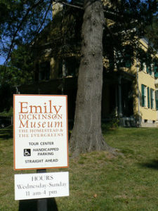 emily dickinson museum sign