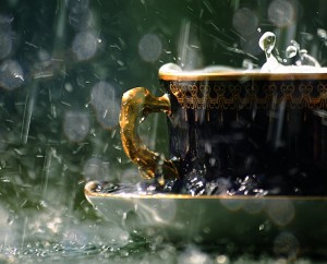 Tea Cup in the Rain Writers Rituals