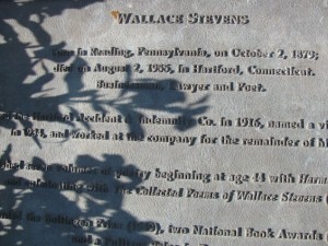 Wallace Stevens Walk Biographical