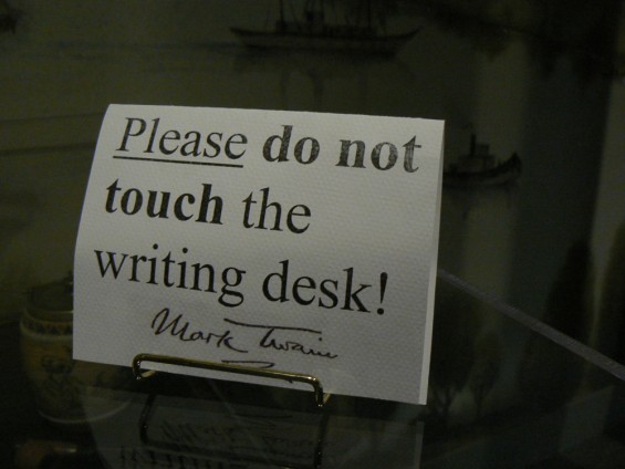 mark twain literary tour writing desk