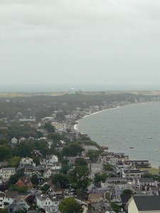 view from atop Pilgrim Monument Provincetown