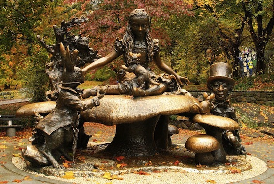 New York City Central Park Alice Sculpture poetry