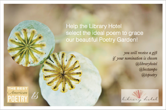 Library Hotel National Poetry Month Pick a Poem Event