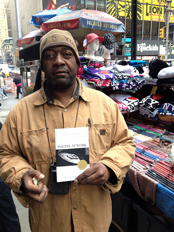 poetry at work sighting with street vendor