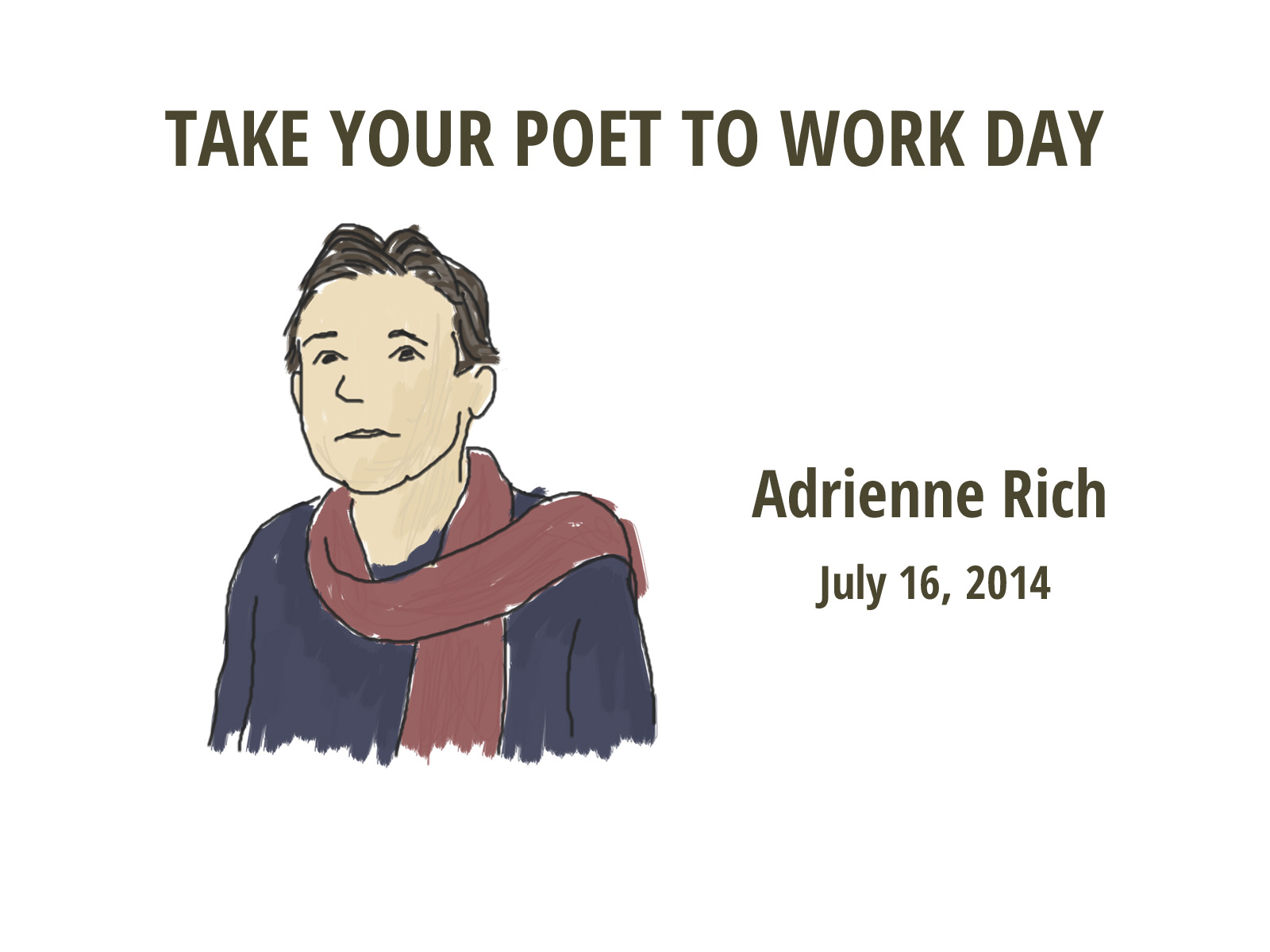 Take Your Poet to Work Adrienne Rich cover