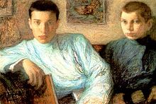 Painting of Boris Pasternak and his brother by his father, Leonid Pasternak