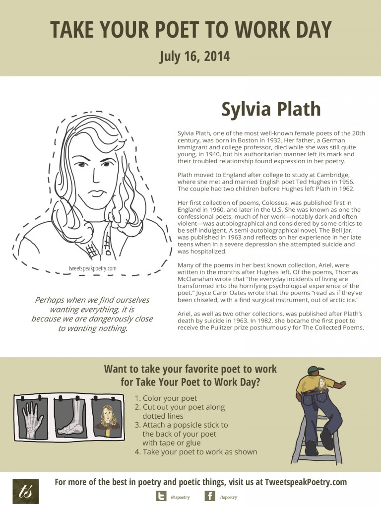 Sylvia Plath Take Your Poet to Work Day Printable