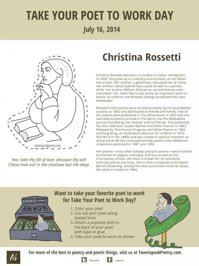 Take Your Poet to Work Day Printable Christina Rossetti