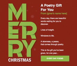 Every Day Poems Christmas gift