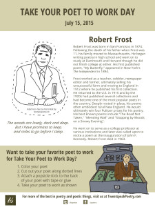 Take Your Poet to Work Day Printable Robert Frost