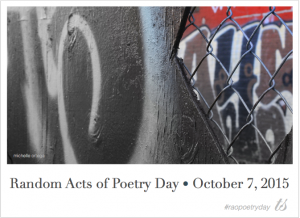 Random Acts of Poetry Day Grey and Red Wall Art