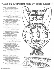 Ode on a Grecian Urn Coloring Page Poem