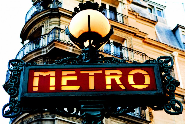 Paris Metro Sign-Memoir Notebook My Moveable Feast