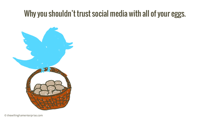 Don't put all your social media eggs in one basket gif