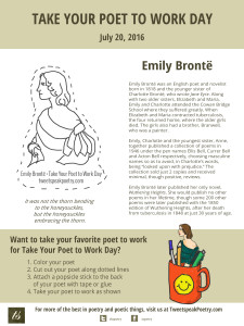Take Your Poet to Work Day Printable - Emily Brontë