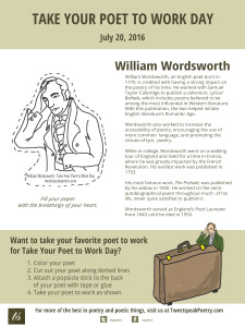 Take Your Poet to Work Day Printable William Wordsworth