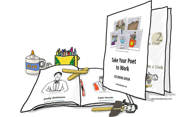 Take Your Poet to Work Day Coloring Book Cover