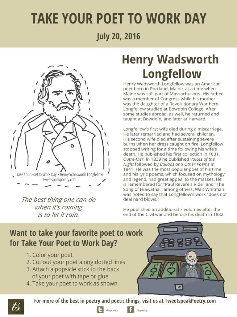 Take Your Poet to Work Day Printable - Henry Wadsworth Longfellow