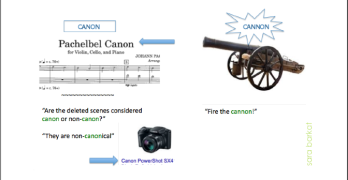 homophones canon and cannon