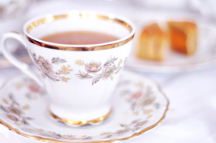 Tea Poems - gold rimmed elegant teacup