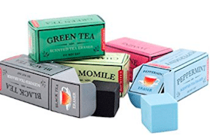 tea scented erasers