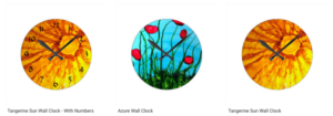All A Is for Azure Wall Clocks