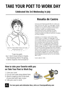 Take Your Poet to Work Printable Rosalia de Castro