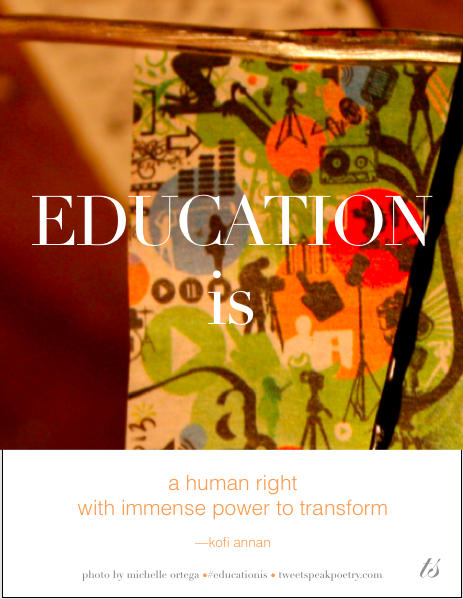 Education is a Human Right Kofi Annan Free Printable Poster