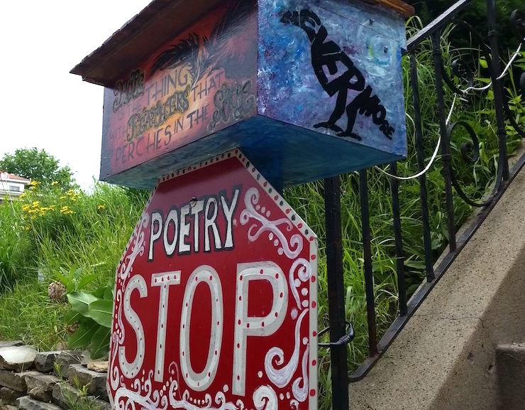 Red Brick Poetry Stop for Poetry Box