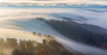 Braiding Sweetgrass fog on mountains