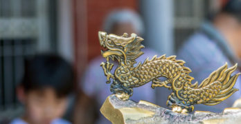 Brass drago Banished Immortal Li Bai Ha Jin