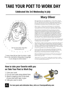 Mary Oliver — Take Your Poet to Work Printable