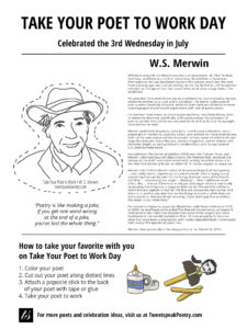 W.S. Merwin - Take Your Poet to Work Printable