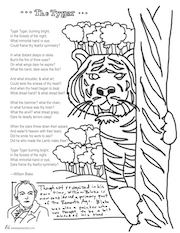 The Tyger by William Blake Coloring Page