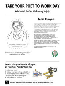 Tania Runyan Take Your Poet to Work Day Printable