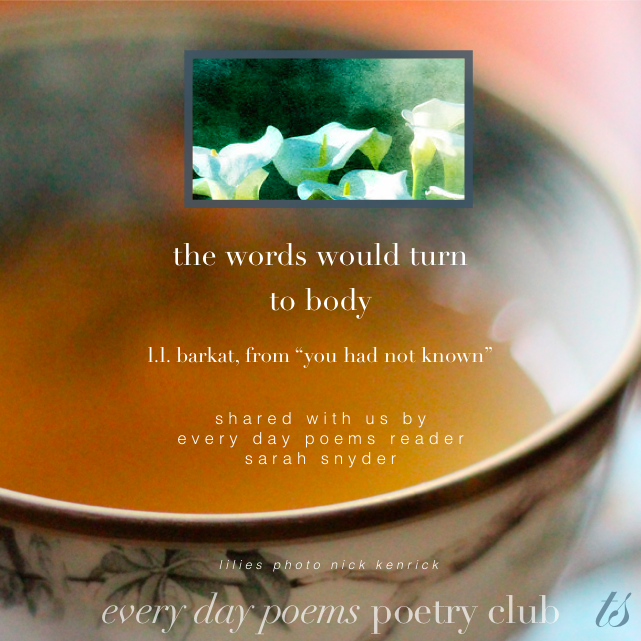 words turn to body poem