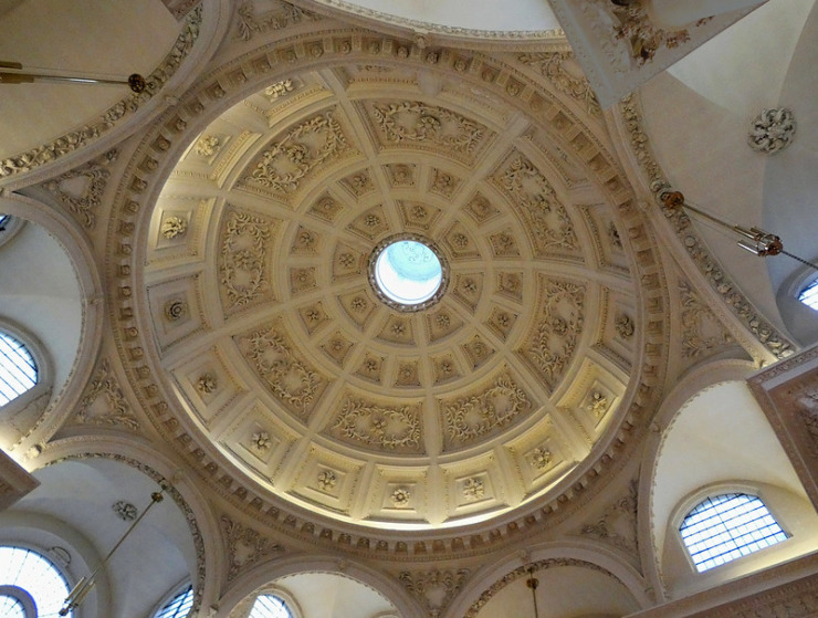 Inner dome at St Stephen Walbrook