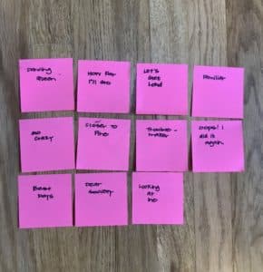 song title post its