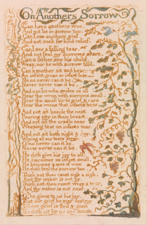 on another's sorrow by william blake