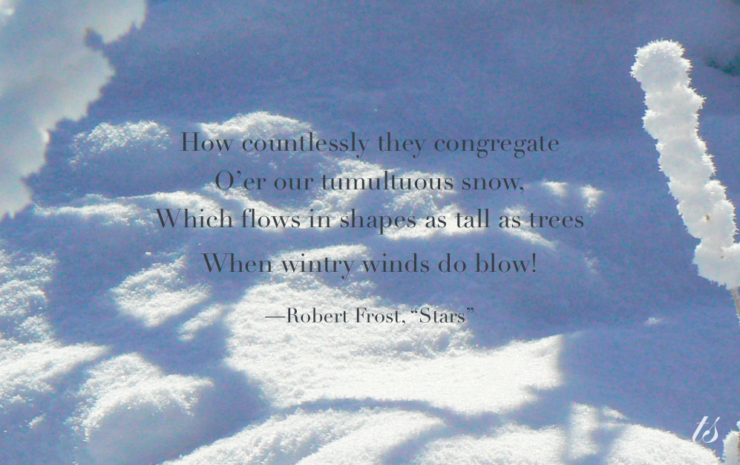 when wintry winds do blow-Stars Robert Frost poem