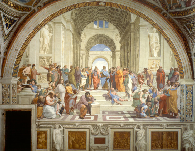 the school of athens by raphael to illustrate literary context plato