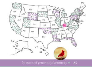 kentucky colored in on US map