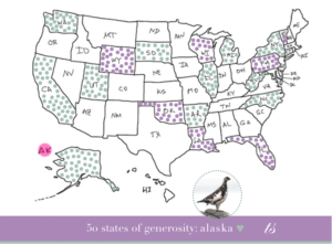 Alaska colored in on U. S. map