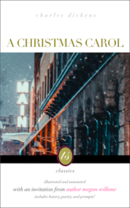 Christmas Carol-snowy street cover outlined