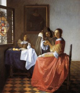 Woman and Two Men by Johannes Vermeer