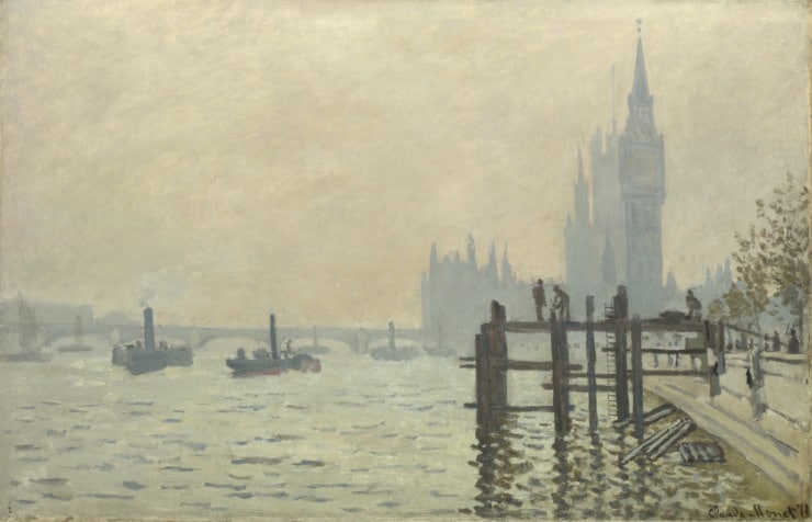 view of the thames in the morning