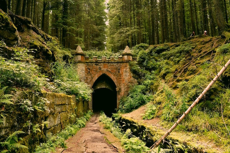 Czechia medieval vibes dark tunnel