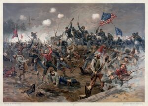 civil war battle scene
