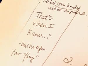 that's when I know handwritten